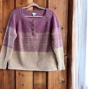 Sundance Purple and Cream Knit Sweater